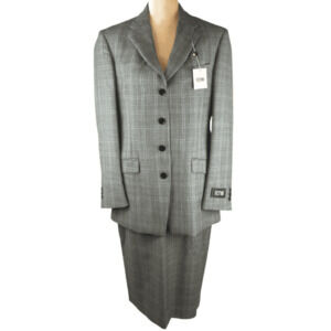 Raspinni women's black 2pc skirt suit size 8